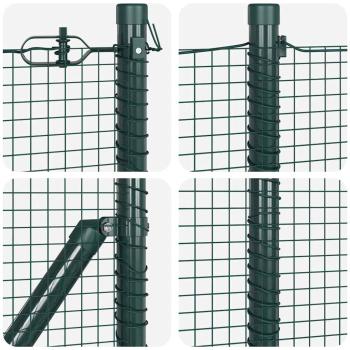 grünes Zaunset Set von 2 Grün Metall 10 x 1 m Langlebig