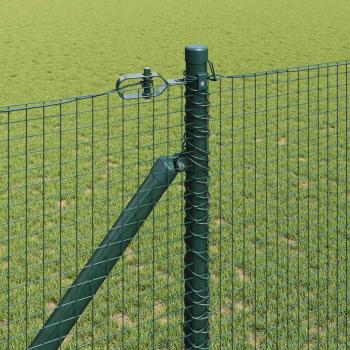 geschweißter Drahtzaun mit 13 Spike Pfosten Grün 1.2x50 m Stahl