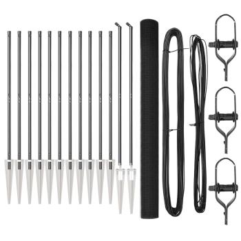 Zaunpfosten-Set 2er Set Grau Stahl 25 x 1,5 m Langlebig