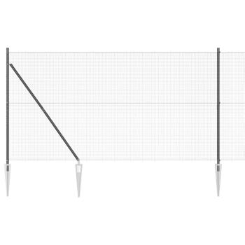 Zaunpfosten Set 2er Set Grau Metall 25 x 1,5 m Langlebig