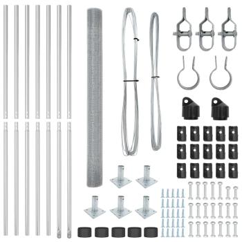 Zaunpfosten-Set 2er Set Verzinkter Stahl 10 x 1,5 m Langlebig