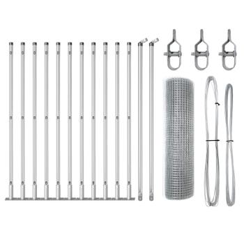 Geschweißter Drahtzaun mit 13 Flanschen 0,4x25 m Galvanisierter Stahl
