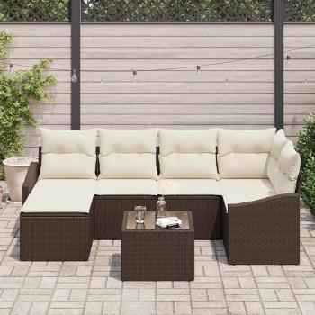 Garten Essgruppe 7 stk. Braun und Creme