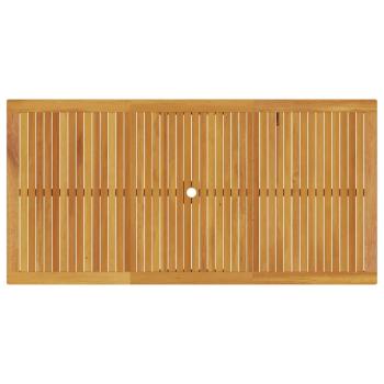 7-teiliges Gartentisch-Set aus massivem Holz-Akazie