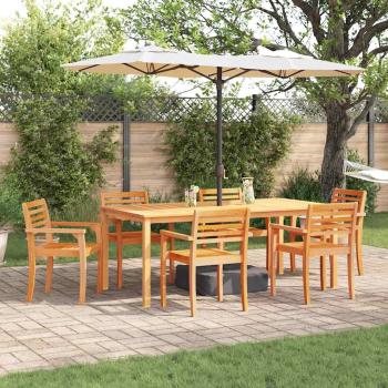 ARDEBO.de - 9-teiliges Garten-Esszimmer-Set aus massivem Akazienholz