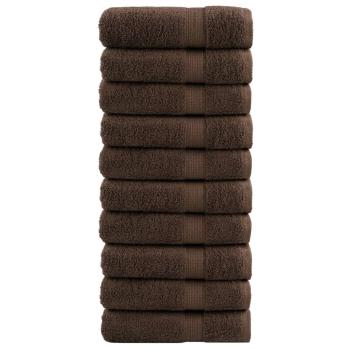 ARDEBO.de - Premium-Duschtücher SOLUND 10 Stk. Braun 70x140 cm 600 g/m²