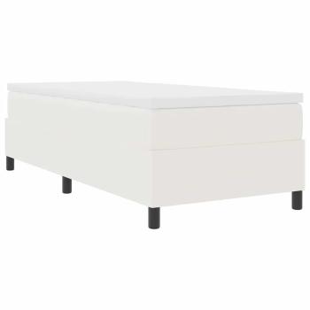 Boxspringbett mit Matratze Creme 80x200 cm Corduroy-Stoff