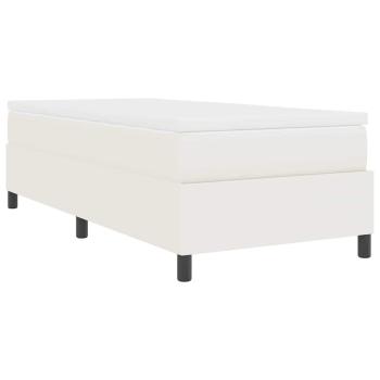 Boxspringbett mit Matratze Creme 80x200 cm Corduroy-Stoff