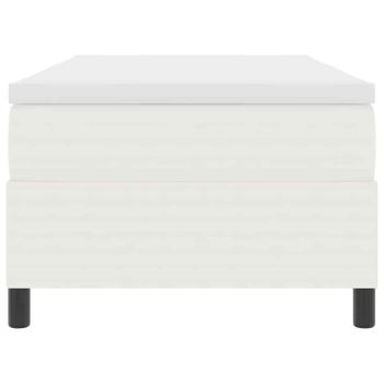 Boxspringbett mit Matratze Creme 80x200 cm Corduroy-Stoff