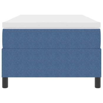 Boxspringbett mit Matratze Blau 80x200 cm Cord-Stoff