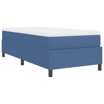 Boxspringbett mit Matratze Blau 80x200 cm Cord-Stoff