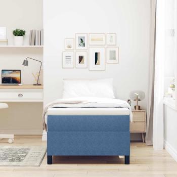 Boxspringbett mit Matratze Blau Cord-Stoff 90 x 190 cm