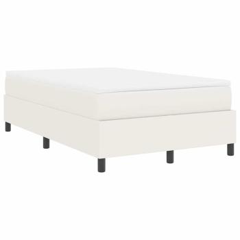 Boxspringbett mit Matratze Creme Kleines Doppelbett Kordstoff