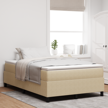 Boxspringbett mit Matratze Hellgrün Grau Kleines Doppel Cordstoff