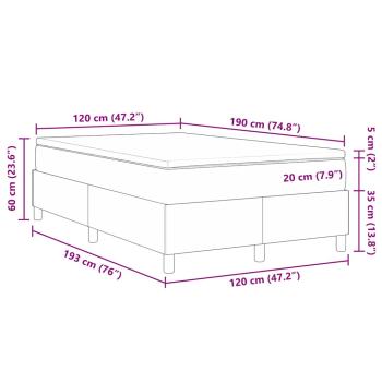Boxspringbett mit Matratze Hellgrün Grau Kleines Doppel Cordstoff