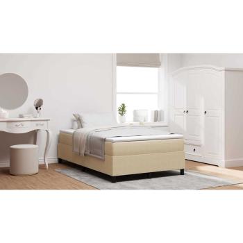 Boxspringbett mit Matratze Hellgrün Grau Kleines Doppel Cordstoff