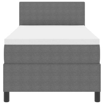 Boxspringbett mit Matratze Hellgrau 80x200 cm Cordstoff