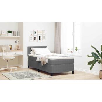 Boxspringbett mit Matratze Hellgrau 80x200 cm Cordstoff