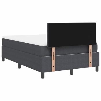 Boxspringbett mit Matratze Dunkelgrau Kleines Doppelbett Cordstoff