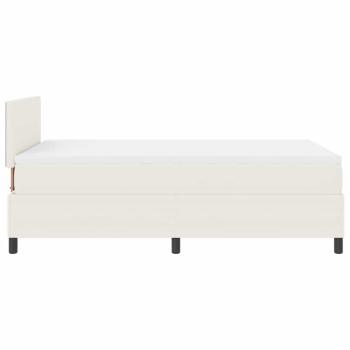 ARDEBO.de - Boxspringbett mit Matratze Beige Kleines Doppelbett Cord-Stoff