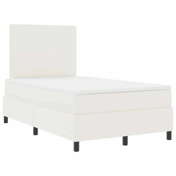 ARDEBO.de - Boxspringbett mit Matratze Creme Kleines Doppel Cordstoff