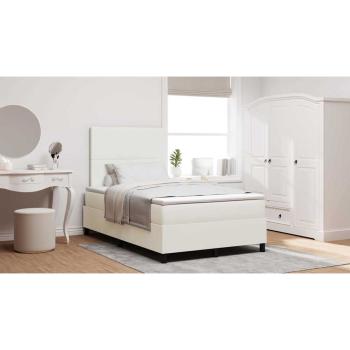 Boxspringbett mit Matratze Creme Kleines Doppel Cordstoff