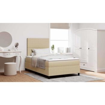Boxspringbett mit Matratze Grün Grau Kleines Doppel Cord-Stoff