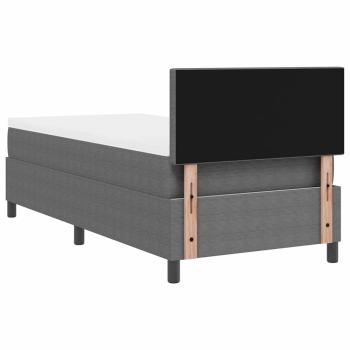 Boxspringbett mit Matratze & LED Licht Grau 80x200 cm Cordstoff