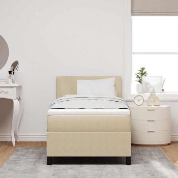 Boxspringbett mit Matratze & LED Licht Grün Grau 80x200 cm Cordstoff