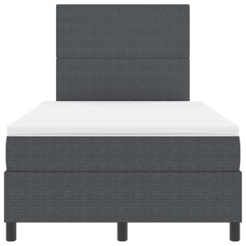 Boxspringbett mit Matratze & LED Dunkelgrau Kleines Doppel Cordstoff