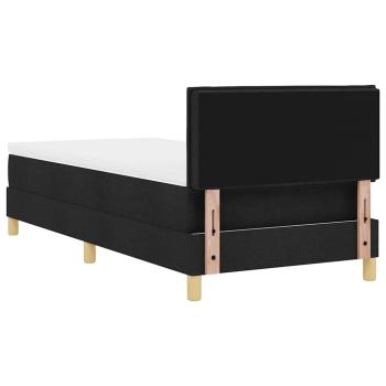 Boxspringbett mit Matratze Schwarz 80x200 cm Stoff