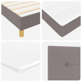 Boxspringbett mit Matratze Taupe 80x200 cm Stoff