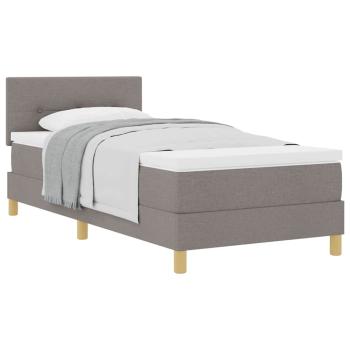 Boxspringbett mit Matratze Taupe 80x200 cm Stoff