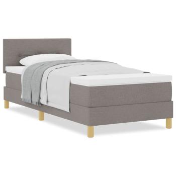 Boxspringbett mit Matratze Taupe 80x200 cm Stoff