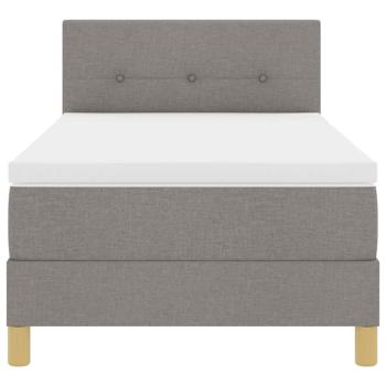 Boxspringbett mit Matratze Taupe 80x200 cm Stoff