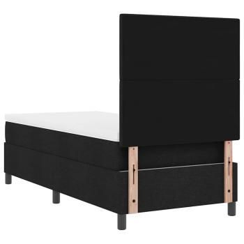 Boxspringbett mit Matratze Schwarz 80x200 cm Stoff
