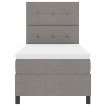 Boxspringbett mit Matratze Taupe 80x200 cm Stoff