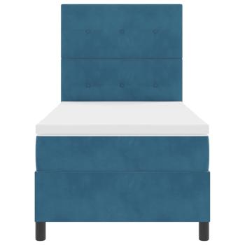 Boxspringbett mit Matratze Dunkelblau 80x200 cm Samt