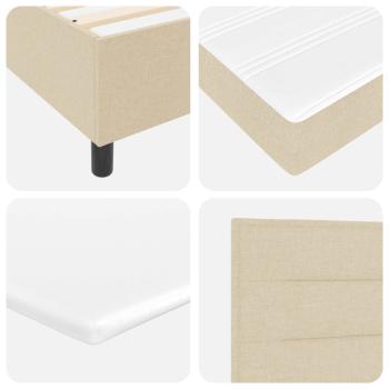 Boxspringbett mit Matratze & Bank Creme 80x200 cm Stoff
