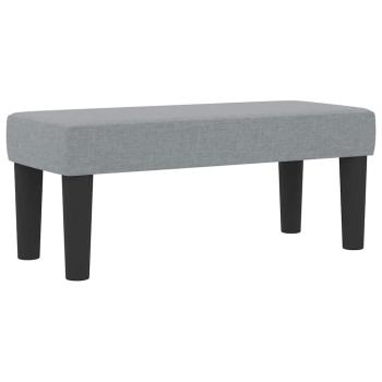 Boxspringbett mit Matratze & Bank Hellgrau 90x190 cm Stoff