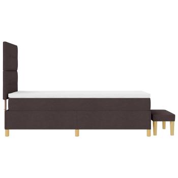 Boxspringbett mit Matratze & Bank Dunkelbraun 80x200 cm Stoff