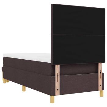 Boxspringbett mit Matratze & Bank Dunkelbraun 80x200 cm Stoff