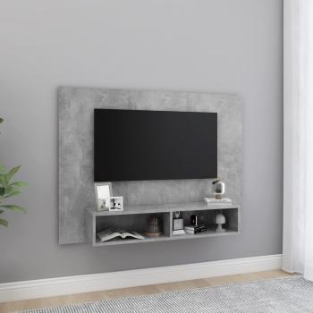 ARDEBO.de - TV-Wandschrank Betongrau 120x23,5x90 cm Holzwerkstoff