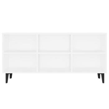 TV-Schrank mit Metallbeinen Weiß 103,5x30x50 cm
