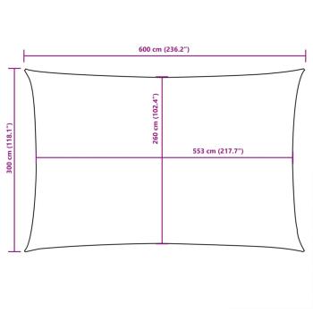 Sonnensegel Oxford-Gewebe Rechteckig 3x6 m Blau