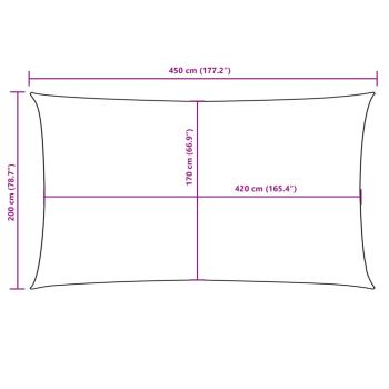Sonnensegel Oxford-Gewebe Rechteckig 2x4,5 m Rot