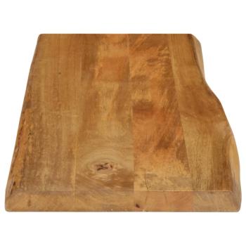 Tischplatte mit Baumkante 80x40x2,5 cm Massivholz Mango