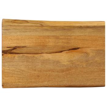 ARDEBO.de - Tischplatte mit Baumkante 50x40x2,5 cm Massivholz Mango