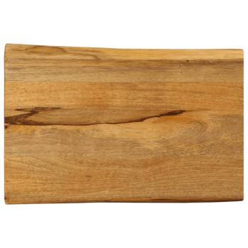 ARDEBO.de - Tischplatte mit Baumkante 70x40x2,5 cm Massivholz Mango