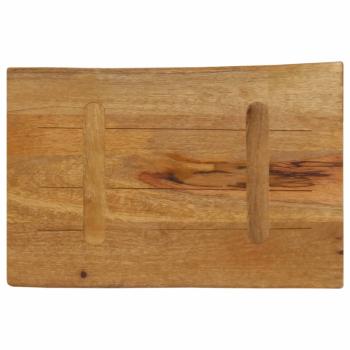 Tischplatte mit Baumkante 70x40x2,5 cm Massivholz Mango